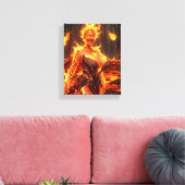 Feuerelementar Leinwanddruck (Insitu (Wohnzimmer))