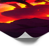 Feuerelementkatze Poster (Ecke)