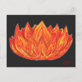 Feuerelementlotus Postkarte (Vorderseite)