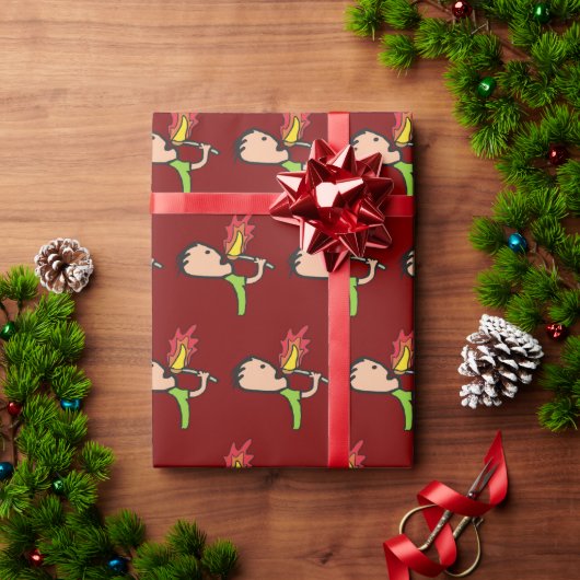 Feueressen Geschenkpapier (Feiertagsgeschenk)