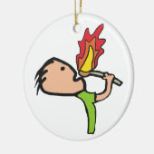 Feueressen Keramik Ornament (Links)