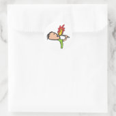Feueressen Runder Aufkleber (Tasche)
