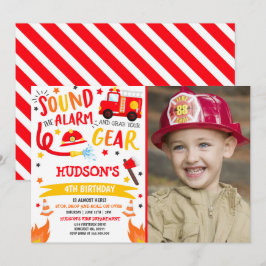 Feuerfahrzeug Geburtstag Einladung Fireman Party