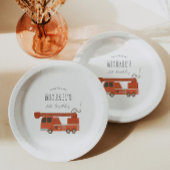 Feuerfahrzeug Geburtstag Pappteller