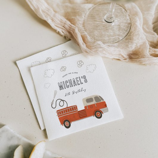 Feuerfahrzeug Geburtstag Serviette