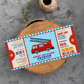 Feuerfahrzeug-Ticket Geburtstagspartei Einladung