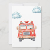 Feuerfahrzeug Zwei der Rettungskapsel zum zweiten  Einladung (Rückseite)