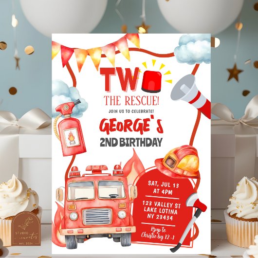 Feuerfahrzeug Zwei der Rettungskapsel zum zweiten  Einladung