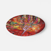 FEUERFAIRE IN ROT PAPPTELLER (Schrägansicht)