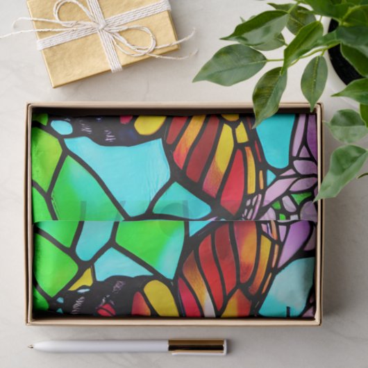 Feuerfarben Moth Butterfly Decoupage Seidenpapier (Geschenk)