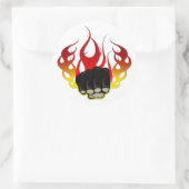 Feuerfäuste Runder Aufkleber (Tasche)