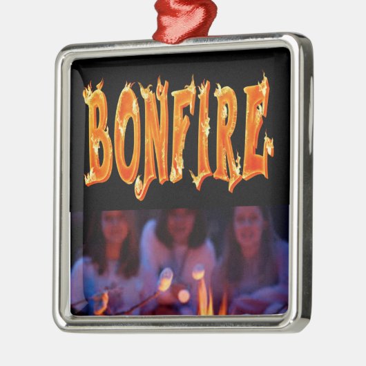 Feuerfeuertext Silbernes Ornament (Links)