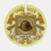 FeuerFighter-Ax-Schild-Verzierung Ornament Aus Glas (Rückseite)