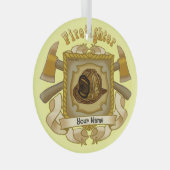 FeuerFighter-Ax-Schild-Verzierung Ornament Aus Glas (Vorderseite Rechts)