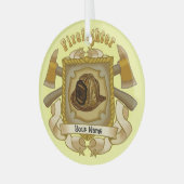 FeuerFighter-Ax-Schild-Verzierung Ornament Aus Glas (Vorderseite links)