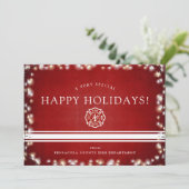 FeuerFighter Happy Holidays | Weihnachtswohnfläche Feiertagskarte (Stehend Vorderseite)