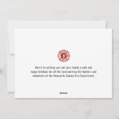 FeuerFighter Happy Holidays | Weihnachtswohnfläche Feiertagskarte (Rückseite)