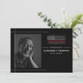 FeuerFighter Red Flag in Love Memory Funeral Dankeskarte (Stehend Vorderseite)