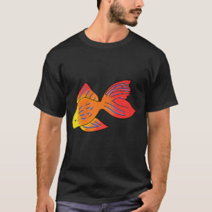 Feuerfisch Goldfisch Rot Orange Gelb Blau T-Shirt