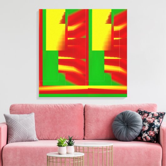 Feuerflack Leinwanddruck (Insitu (Wohnzimmer))