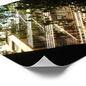 Feuerflüchte in Schatten und Sonne Poster (Ecke)