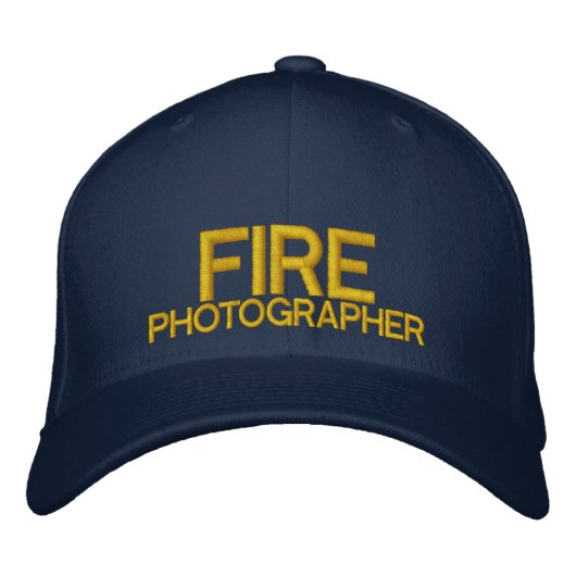 Feuerfotograf Baseballhut Bestickte Baseballkappe (Vorderseite)