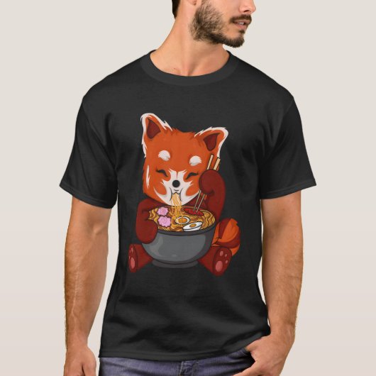 Feuerfox Red Panda Children Motive Ra Miso Noodle T-Shirt (Vorderseite)