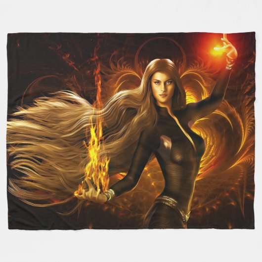 FEUERFRAU FLEECEDECKE (Vorderseite (Horizontal))