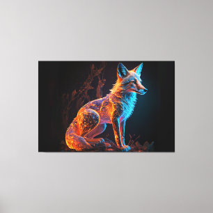 Feuerfrost-Fox Leinwanddruck