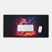 Feuerfuchs, Augen fangende Neontiere Schreibtischunterlage (Tastatur & Maus)