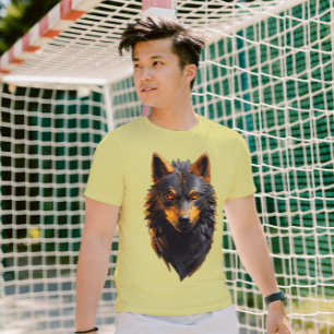 Feuerfuchs im Schwarzen T - Shirt