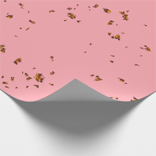 Feuerfunken überlagern Ihr Foto rot. Geschenkpapier (Ecke)