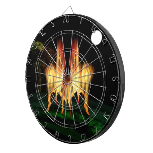 Feuergefahr Dartscheibe (Vorderseite rechts)