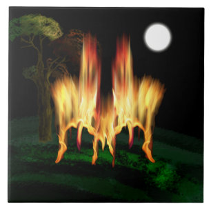 Feuergefahr Fliese