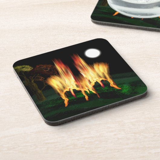 Feuergefahr Getränkeuntersetzer (Linke Seite)