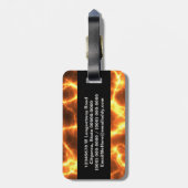 Feuergefahr Lava Hot Burning Molten - Mit Monogram Gepäckanhänger (Rückseite vertikal)