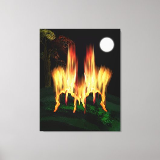 Feuergefahr Leinwanddruck (Vorderseite)