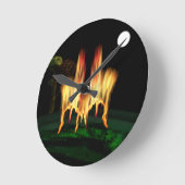 Feuergefahr Runde Wanduhr (Winkel)
