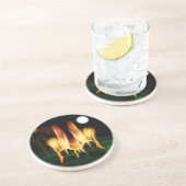 Feuergefahr Sandstein Untersetzer (Seite)