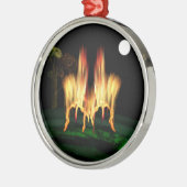 Feuergefahr Silbernes Ornament (Links)