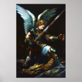Feuergefecht | Epic Angel vs Dragon Poster (Vorne)