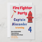 Feuergefechte Kinder Fotovorlage Geburtstag Einladung (Rückseite)
