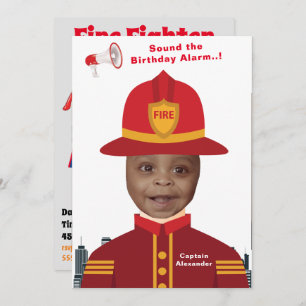 Feuergefechte Kinder Fotovorlage Geburtstag Einladung