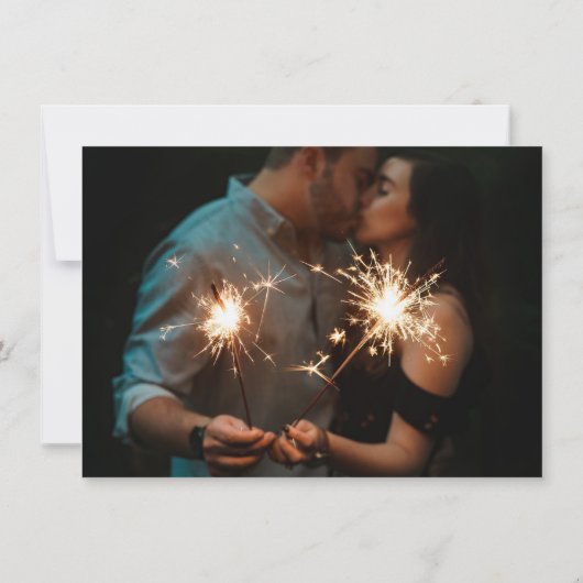 Feuergefechte Save the Date mit Foto Einladung (Rückseite)