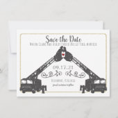 Feuergefechte Save the Date mit Foto Einladung (Vorderseite)