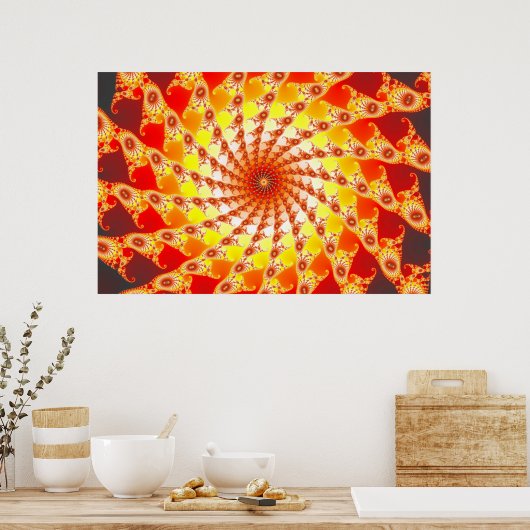 Feuergeflecht Poster (Küche)