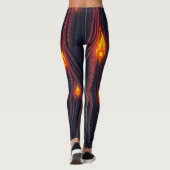 Feuergeist-Eule: Phönix-Wiedergeburt-Kunst Leggings (Rückseite)