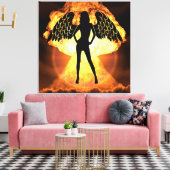 Feuergel Leinwanddruck (Insitu (Wohnzimmer))