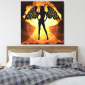 Feuergel Leinwanddruck (Insitu (Schlafzimmer))