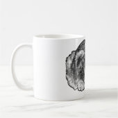 Feuergestänge mit verschneiten Punkten Kaffeetasse (Links)